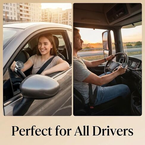 ASIJUNTYECHO Steering Wheel Handle, Steering Wheel Ball, Steering Wheel Knob Spinner with Smooth Ball Bearing, Steering Assist Suicide Knob for Cars Trucks Semis Tractors Boats RVs Mowers in Saudi Arabia