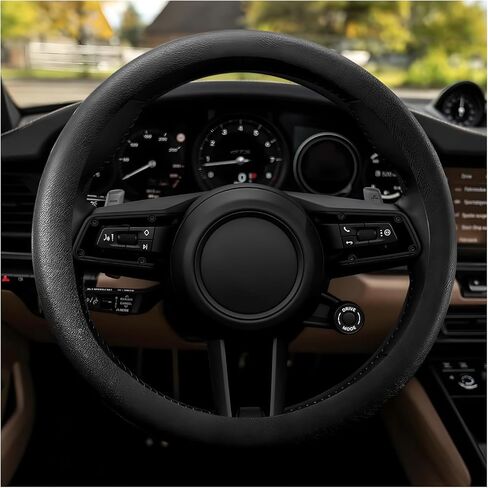 Car Steering Wheel Cover, 13" to 14.17" Stretchable Auto Steering Wheel Protector with Anti-Slip Inner Ring, Soft Silicone Wheel Protector for Most Cars Trucks SUVs (Dark Purple) in Saudi Arabia