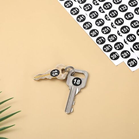 6000 Pcs 1-400 Round Number Stickers Labels, 15 Sets Consecutive Round Labels, 0.4 Inch Self-Adhesive Small Vinyl Number Decals Inventory Stickers for Indoor Outdoor Organizing Storage Boxes (Black) in Kuwait