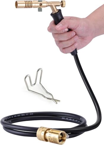 Propane Torch Hose Kit, Mapp Gas Torch Heat 3600℉ Map Gas Torch Kit Trigger Start & Heat Adjustment, Soldering Welding Torch Fuel by MAPP, Map/Pro,Propane(Includes Cylinder Clip) in Saudi Arabia