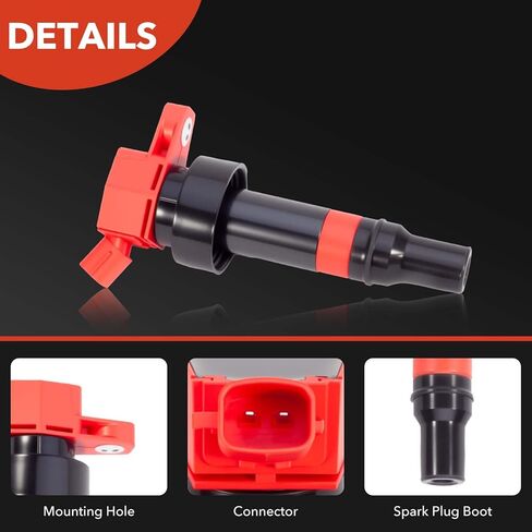 Set of 4 Upgraded Ignition Coil Pack and Iridium Spark Plugs for Hyundai Accent 2012-2020, for Hyundai V-eloster 2012-2017, 2012-2020 Kia Rio,2012-2019 Kia Soul 1.6L L4 Replaces UF652 C1803 in Saudi Arabia