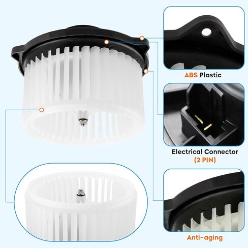 700057 HVAC Heater Blower Motor w/Fan Assembly Fit for Toyota Corolla/Matrix 2003-2008, Replaces for 8710302370 TO3126102 87103-02070 8710302050 615-50187 in Kuwait
