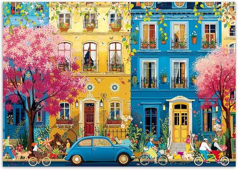 ‌Artipuz Jigsaw Puzzles for Adults 1000 Pieces - Countryside Flower House, 27.6" x 19.7" – Stress Relief & Cognitive Challenge, Ideal Mindfulness Gift for Family Game Night, Artistic Wall Decor in Saudi Arabia