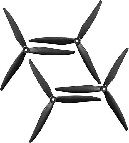 Gemfan 1050 مراوح نايلون من الألياف الزجاجية المقواة 10 بوصة 3 شفرات دعائم لطائرات Cinelifter FPV أو Macroquad بدون طيار (أسود، 4 قطع - 2 CW، 2 CCW) in Kuwait