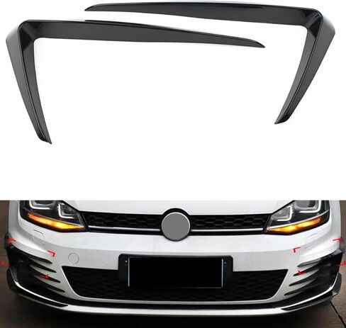 HATHWAY Fit for VW Golf 7 GTI 2013-2016,Car Fog Light Cover Trim,1Pair Gloss Black ABS Car Front Bumper Fog Light Lamp Cover Decoration in Saudi Arabia