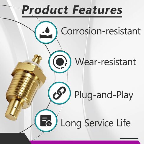 G1852 Engine Coolant Temperature Sensor, Brass Construction Compatible with Chevrolet Pontiac Buick & More in Saudi Arabia