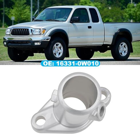 Car Coolant Thermostat Housing Water Outlet 16331-0W010 Compatible with Toyota Tacoma 4-Cyl 2.4L 2.7L 1994-2004 in Kuwait