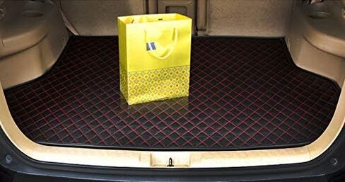 Kune Black Red Leather All Weather Cargo Liner Boot Carpet Liner Trunk Mat for Ford Mustang 2015-2019 in Saudi Arabia