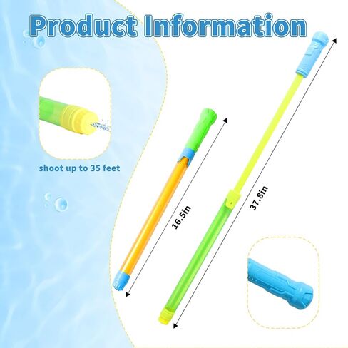 6 Pack Powerful Water Toy Guns, 16.5 Inch High Capacity Squirt Guns for Kids & Adults, Summer Swimming Pool Beach Sand Water Fighting Toys, Party Favors in Saudi Arabia