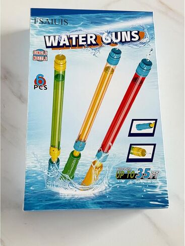 6 Pack Powerful Water Toy Guns, 16.5 Inch High Capacity Squirt Guns for Kids & Adults, Summer Swimming Pool Beach Sand Water Fighting Toys, Party Favors in Saudi Arabia