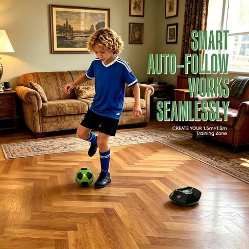 Soccer Bot, Smart Following Soccer Training Equipment with Score Display, Indoor Soccer Toys for Kids & Adults，3 Speed Modes to Boost Speed, Agility, Coordination, Footwork & Ball Mastery in Kuwait
