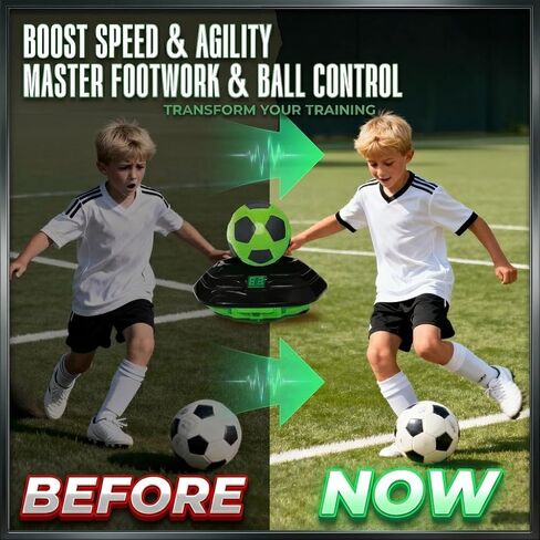 Soccer Bot, Smart Following Soccer Training Equipment with Score Display, Indoor Soccer Toys for Kids & Adults，3 Speed Modes to Boost Speed, Agility, Coordination, Footwork & Ball Mastery in Kuwait