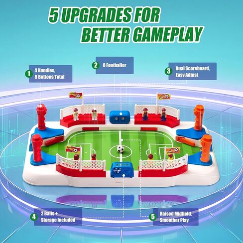 Soccer Board Game for Kids: Mini Table Top Football Indoor Games, Pinball Machine for Boys 5 6 7 8-12 Years Old, Interactive Tabletop Foosball Toys Birthday Sports Gifts in Saudi Arabia