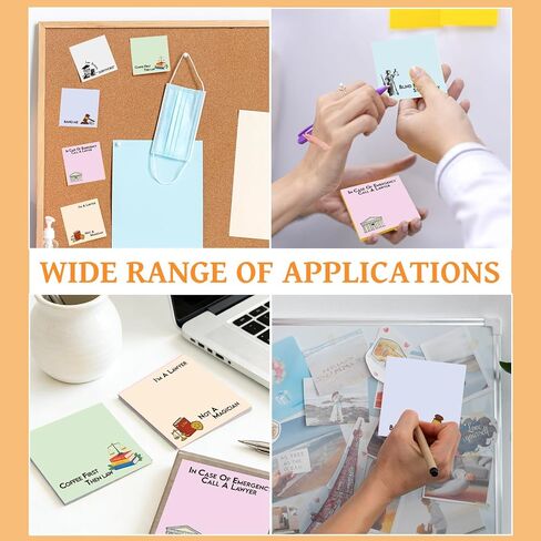 Lawyer Sticky Notes Gifts - 9 PCS Funny Attorney Notepads 3x3 Inches, Lawyer Gifts for Women Men, Law Self-Stick Memo Pads, Legal School Office Supplies for Students Coworkers (450 Sheets) in Kuwait