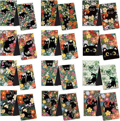 Pasimy 24 Pcs Teacher Bookmark Appreciation Gift Magnetic Bookmarks Bulk Double Side Page Marks Cute Magnet Page Clips for Teachers Reading Graduation Gift Classroom Office School(Composition) in Kuwait