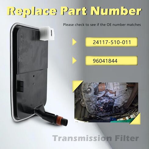 5L40E 5L50E Automotive Trans Transmission Filter Kits Oil Pan Gasket L6 V6 V8 3.0L 3.2L 3.6L 4.6L Compatible with Bmw for Cadillac X5 Cts Srx Sts 01-08 Replaces 24117-510-011 96041844 in Kuwait