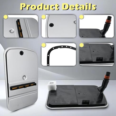 5L40E 5L50E Automotive Trans Transmission Filter Kits Oil Pan Gasket L6 V6 V8 3.0L 3.2L 3.6L 4.6L Compatible with Bmw for Cadillac X5 Cts Srx Sts 01-08 Replaces 24117-510-011 96041844 in Kuwait