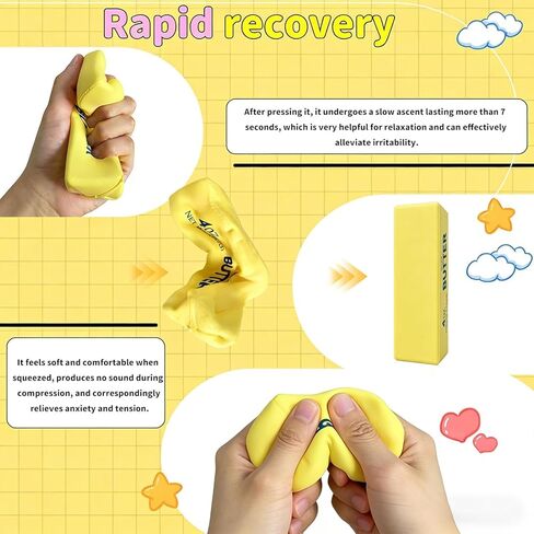 Slow Rising Butter Squishy Toy 2 Pack, Realistic Butter Stick Soft Squeeze Stress Relief Fidget Toys, Sensory Relaxation Tool for Anxiety Relief, Party Favors Office Desk Gadgets in Saudi Arabia