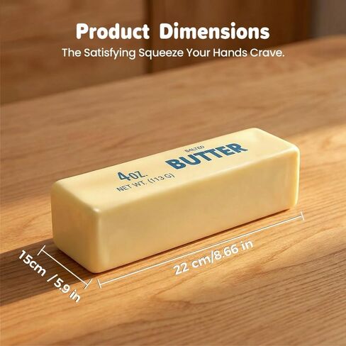 Slow Rising Butter Squishy Toy 2 Pack, Realistic Butter Stick Soft Squeeze Stress Relief Fidget Toys, Sensory Relaxation Tool for Anxiety Relief, Party Favors Office Desk Gadgets in Saudi Arabia