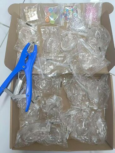 DIY Bead Squishy Stress Ball Making Kit: 15 TPR Skins, 4.2oz Fillers, Vacuum Tool & 20 Cable Ties for ASMR Anxiety Relief, Crunchy Sensory Toys (Bead Set) in Saudi Arabia