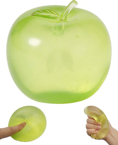 Apple Squishy Toy - Soft Apple Stress Relief Squeeze Fidget Toy, Portable TPR Decompression Toy for Adults, Men, Women, Office Workers, Travel, Home, and Desk (Pink) in Saudi Arabia