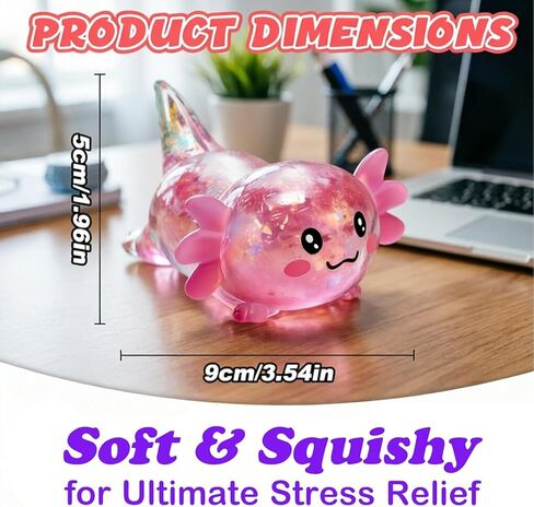 axolotl اسفنجي الكرة الإجهاد، axolotls squishies تململ الإجهاد الكرة، لطيف squishies axolotls لعبة، الحيوان الإجهاد الإغاثة axolotl اللعب، بسط ضغط اللعب هدية عيد ميلاد الحزب (الوردي) in Kuwait