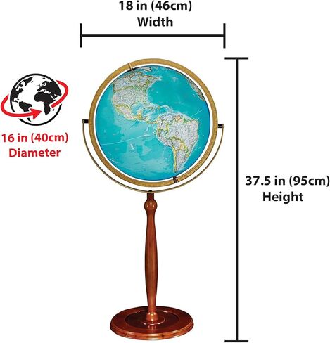 كرة أرضية مضيئة من Replogle Globes Chamberlin، قطر 16 بوصة in Kuwait