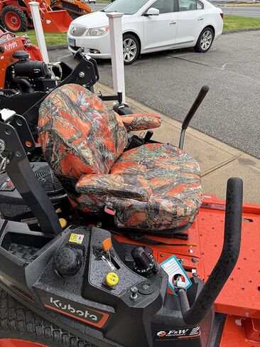 Durafit Seat Covers, Custom Fit Kubota Seat Cover for KUBOTA 200 Series/KIOTI ZR Zero Turn Mowers Z252 Series in Orange Camo Waterproof Endura Fabric, Protection, Comfort and Style in Saudi Arabia