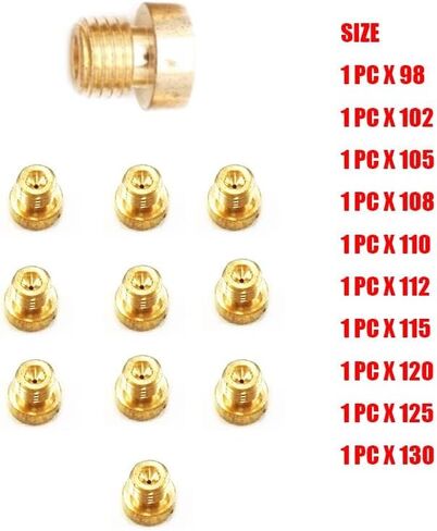 10 X M6 Thread 6mm Main Jet Kit for Dellorto Carb 98 102 105 108 110 112 115 120 125 130 Injector Nozzle in Saudi Arabia