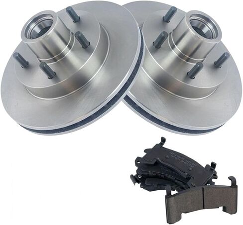 OKJHFD Brake Pads & Rotors Kit Disc and Set Front Rear Side ABS Ceramic Smooth Truck for Chevy for S10 Blazer for GMC for Sonoma for S15 Jimmy for Isuzu for Hombre in Kuwait