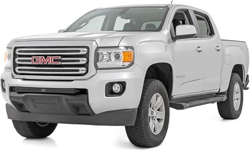 ألواح تشغيل من الألومنيوم Rough Country HD2 لسيارة Chevy Colorado & GMC Canyon (2015-2025) - كابينة طاقم - 5 بوصات واسعة غير قابلة للانزلاق، سهلة التركيب بمسامير in Kuwait