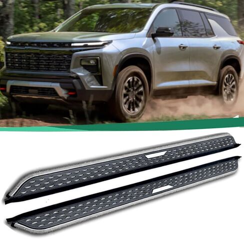 2PCS/Set All Black Running Board Fits for Chevrolet Traverse 2024 2025 2026 Aluminum Side Step Side Bar Car Protect Stairs Pedals with Mounted Brackets Screws in Saudi Arabia