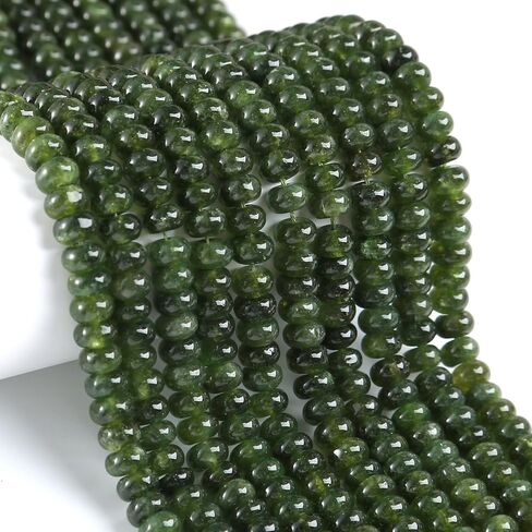 76pcs 5x8mm Natural Stone Colored Tourmaline Rondelle Spacer Loose Beads Abacus Disk Stone Round Loose Gemstone Beads for Jewelry Making DIY Bracelet Necklace in Saudi Arabia
