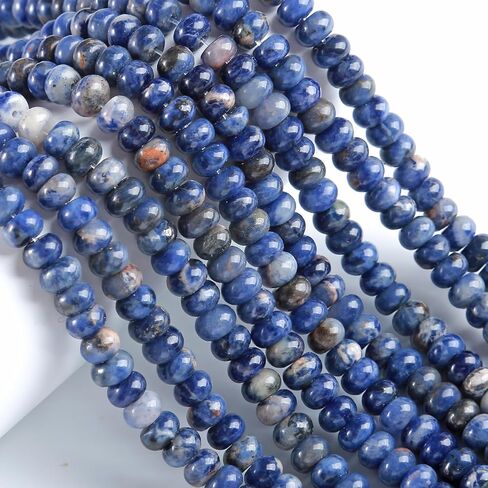 76pcs 5x8mm Natural Stone Colored Tourmaline Rondelle Spacer Loose Beads Abacus Disk Stone Round Loose Gemstone Beads for Jewelry Making DIY Bracelet Necklace in Saudi Arabia