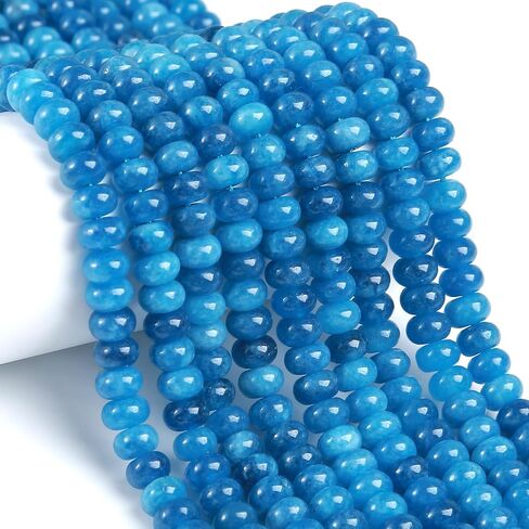 76pcs 5x8mm Natural Stone Colored Tourmaline Rondelle Spacer Loose Beads Abacus Disk Stone Round Loose Gemstone Beads for Jewelry Making DIY Bracelet Necklace in Saudi Arabia