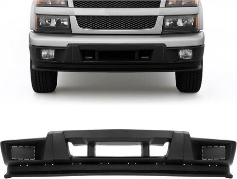 KUAFU Front Bumper Cover Compatible with 2004-2012 Chevy/Chevrolet Colorado, 2004-2012 GMC Canyon Replacement For 12335806 GM1000723 Plastic(PP) Textured Black in Kuwait