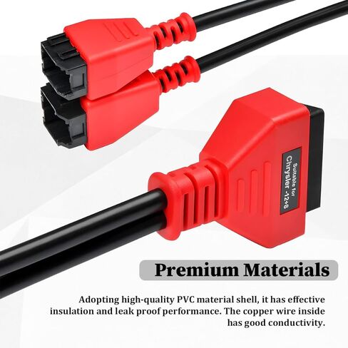 Car 12+8 Pin Connector to OBD2 Adapter, Security Bypass Cable SGW Equipped FCA Vehicles for Diagnostic, OBD II Bypass Gateway Protocol Diagnostic Connector for MK908 MS908S MS908 in Kuwait