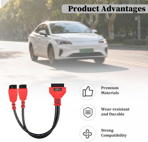 Car 12+8 Pin Connector to OBD2 Adapter, Security Bypass Cable SGW Equipped FCA Vehicles for Diagnostic, OBD II Bypass Gateway Protocol Diagnostic Connector for MK908 MS908S MS908 in Kuwait