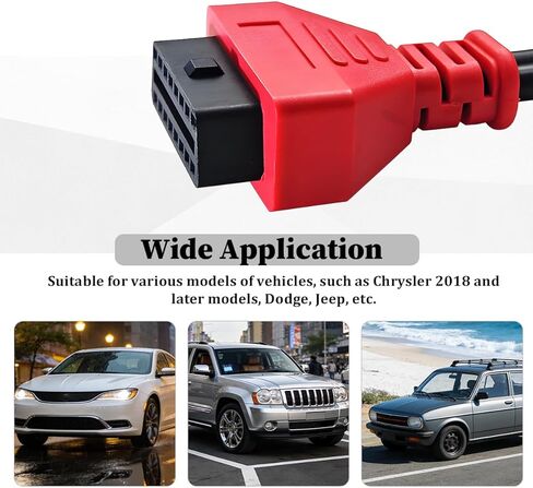 Car 12+8 Pin Connector to OBD2 Adapter, Security Bypass Cable SGW Equipped FCA Vehicles for Diagnostic, OBD II Bypass Gateway Protocol Diagnostic Connector for MK908 MS908S MS908 in Kuwait