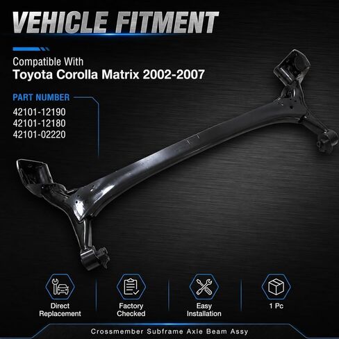 الإطار الفرعي لشعاع المحور الخلفي المتقاطع متوافق مع Toyota Corolla Matrix 2002-2007#42101-12190,42101-12180,42101-02220 in Kuwait