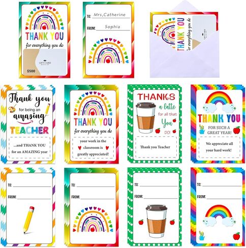 JUESMOS 8 Pack Teacher Gift Cards Holder Teacher Appreciation Week Apple Card Holder Money and Gift Card Sleeves for End of Year Preschool Kindergarten High School Graduation Gifts in Kuwait