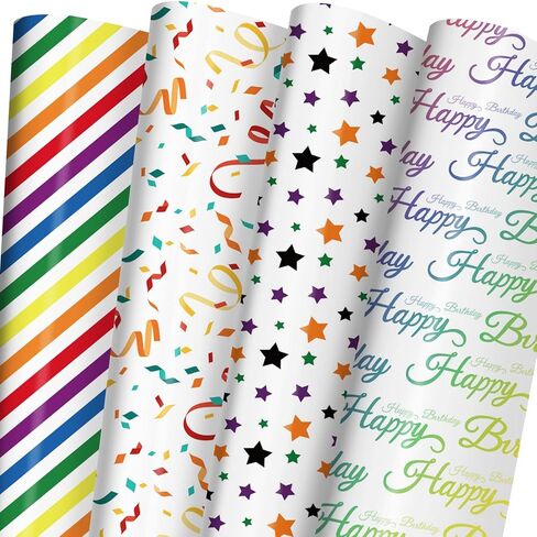 WAPLIGHAL Reversible Golf Wrapping Paper Roll - Blue Plaid Gift Wrap for Men Dad Father’s Day Birthday -17.5" x 26 Feet in Saudi Arabia