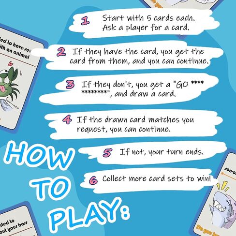 Horrible Go Fish Game for Grown Up - Horrdom Go Fish, 2+ Players, 104 Cards, 10+ Minutes, 26 Pairs, Card Games for Grown Ups You've Always Wanted Party Fun in Kuwait