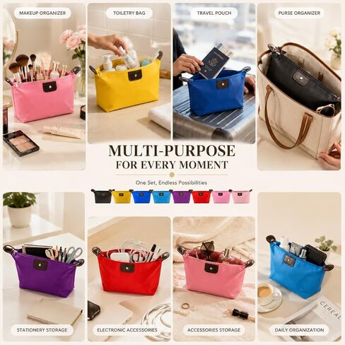 Cosmetic Bags Toiletry Bags for Women 8 Pack Toiletries Organizer Bag Multifunction Travel Makeup Pouch in Saudi Arabia