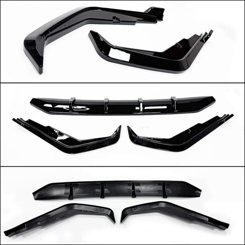 3pcs Rear Diffuser Compatible with Toyota Corolla 4-Door Sedan 2019-2023 Rear Bumper Diffuser Lip Valance Splitter Body Kit with Corner Winglet Bumper Splitter Extension PP Glossy Black in Kuwait