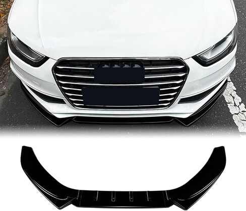 Car Front Bumper Spoiler Lip Kit for Audi A4 S4 B8.5 Sline 2013-2016 Black in Kuwait