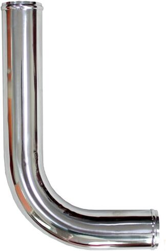 2.5" (63mm) OD L-Bend 90 Degree Aluminum Elbow Piping with Beaded Ends, for Intercooler & Intake, 19.7" (500mm) Long, Brushed Finish in Kuwait