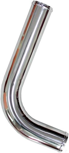 2.5" (63mm) OD L-Bend 90 Degree Aluminum Elbow Piping with Beaded Ends, for Intercooler & Intake, 19.7" (500mm) Long, Brushed Finish in Kuwait