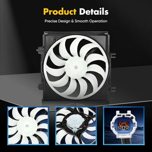 OCPTY Replacement Cooling Fan Assembly for 2012-2013 for Subaru for Impreza 2.0L 2008-2014 for Subaru for Impreza 2.5L 2013-2014 for WRX 2013-2014 for Subaru for WRX STI 2.5L in Kuwait