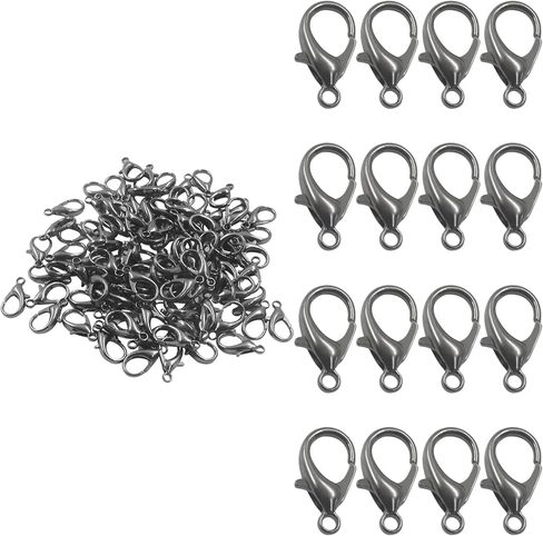 Bivethoi 100PCS Lobster Claw Clasps, 16mm Metal Alloy Small Lobster Clip Jump Rings, Silver Jewelry Clasps for Handmade Necklace/Bracelet DIY Jewelry Making(Gold) in Kuwait